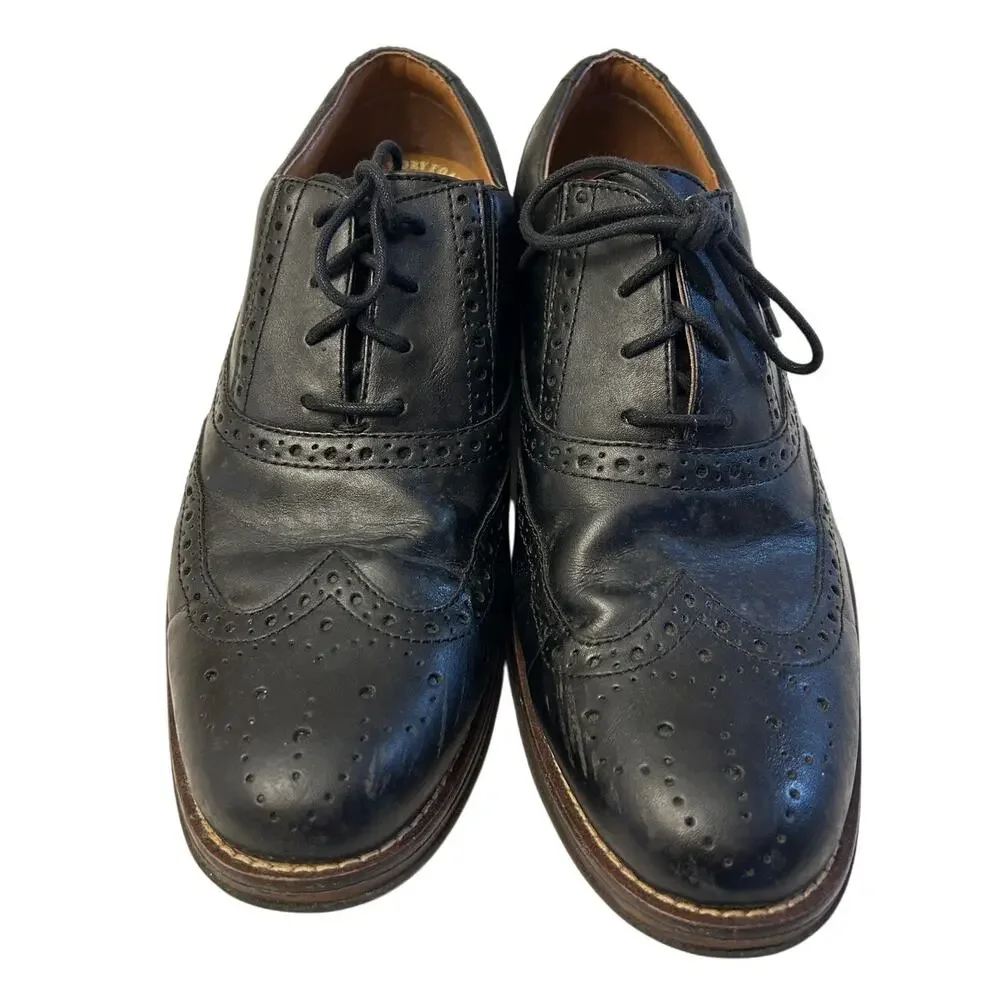 Dockers Thatcher Dress Shoes Men's Oxford Black Wing Tip Memory Foam Size 8M